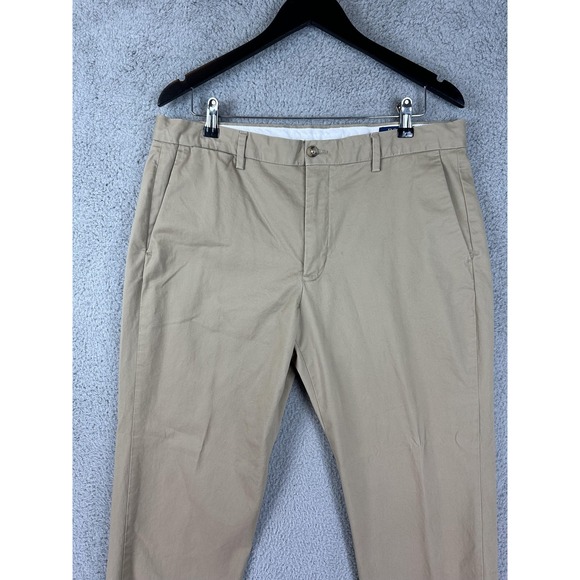 Polo Ralph Lauren Pants Mens 36x30 Khaki Stretch Straight Fit Casual Classic Men